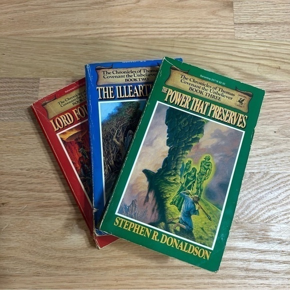 The Chronicles of Thomas Covenant the Unbeliever Books 1-3 Vintage Paperback - Picture 2 of 5
